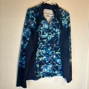 Tek Gear Dry Tek L/S Thumbhole 1/4 Zip Athleisure Pullover Jacket. Size XL